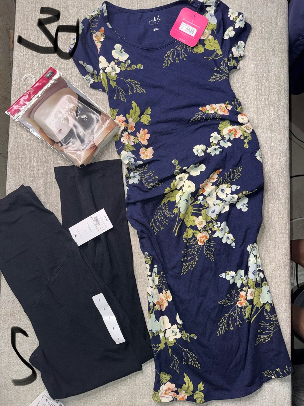 Isabel Ingrid & Isabel Maternity Bundle Small NWT Dress Leggings Support Belt
